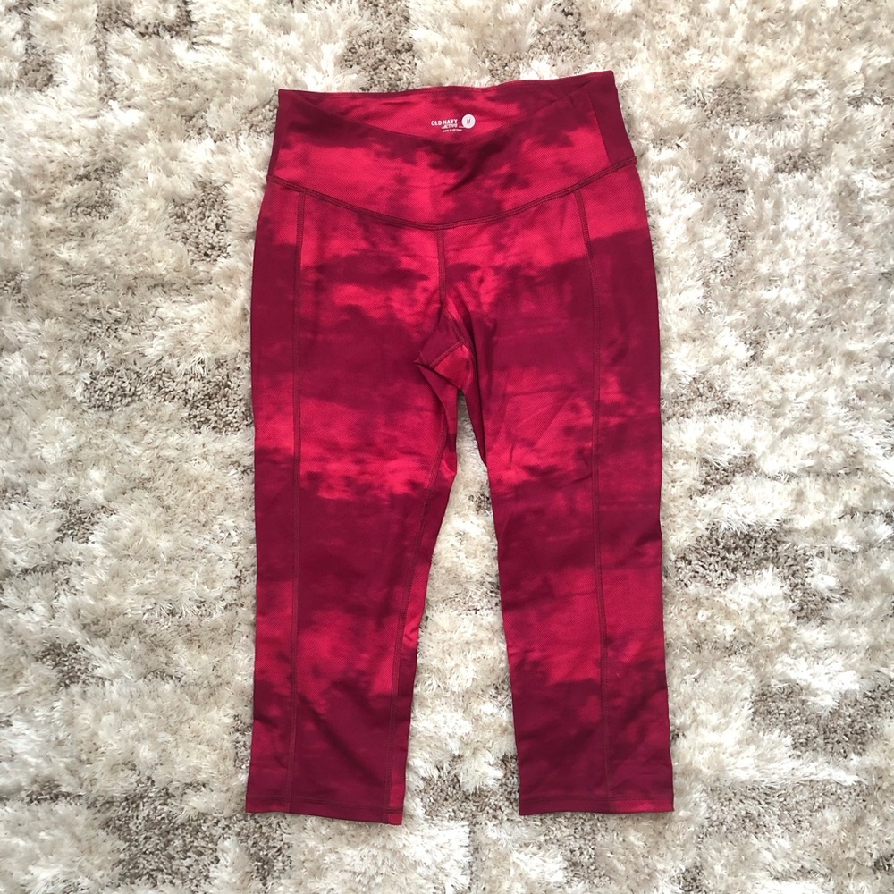 Old Navy Active Legging Workout Pants, Red, M